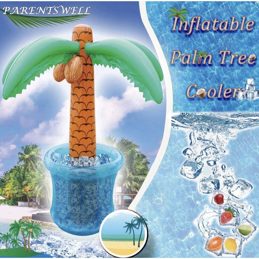 63'' Inflatable Palm Tree Cooler Summer Swimming Party Decor Floating Drink READ - Picture 3 of 10